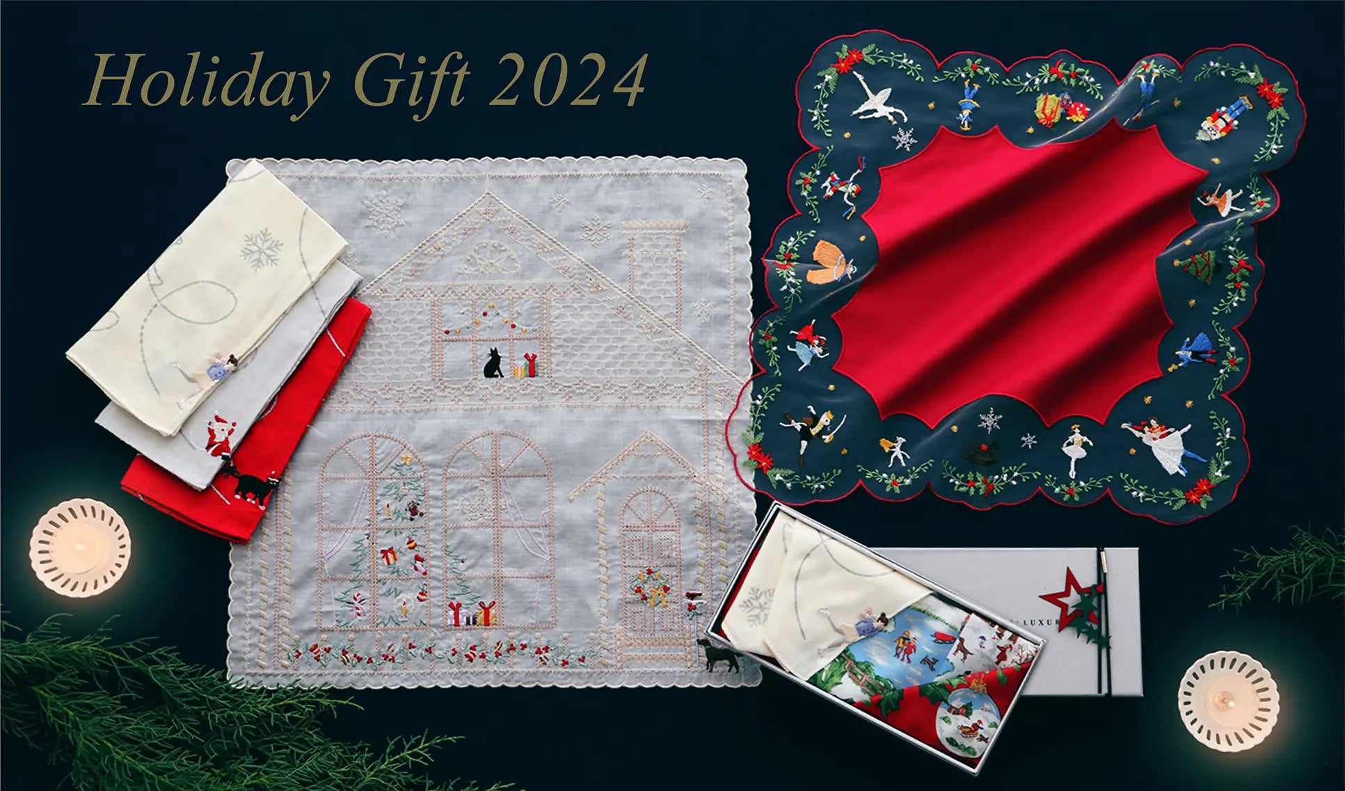 Celebrate the Holidays with CLASSICS the Small Luxury’s Exclusive Christmas Handkerchiefs