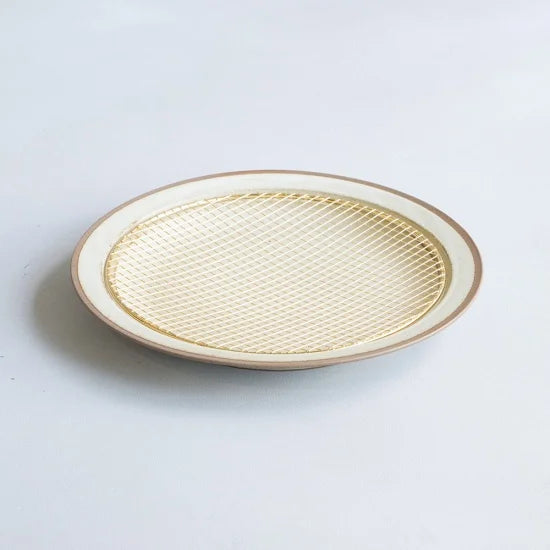 Assiette amime taille L avec maille en or pur