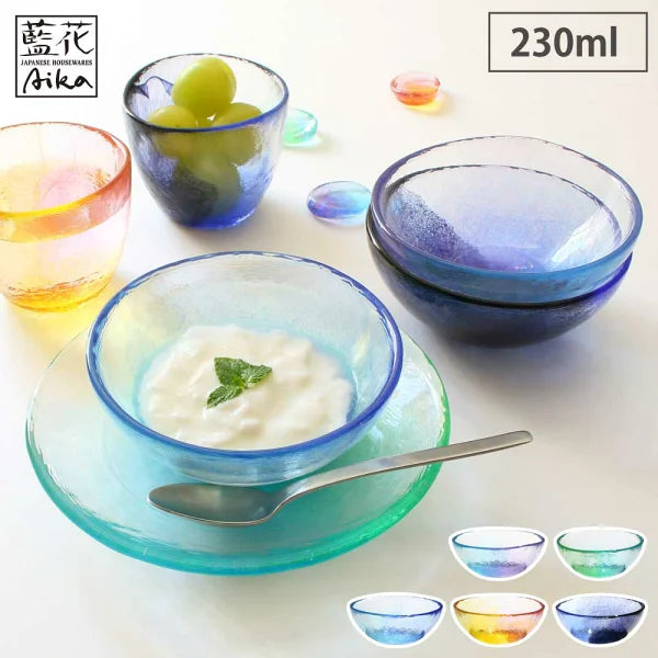 【Fabriqué au Japon】Bol en verre Edo Sky Colors Aika